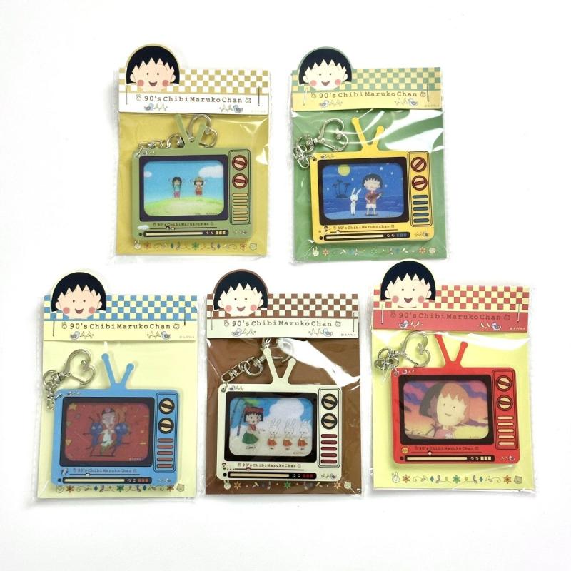 Anime Merchandise From Japan - ちびまる子ちゃんのアニメグッズ、子供時代の思い出シリーズ、クリエイティブなテレビデザインのキーホルダー、バッグのジッパー飾り、お祭りギフト。