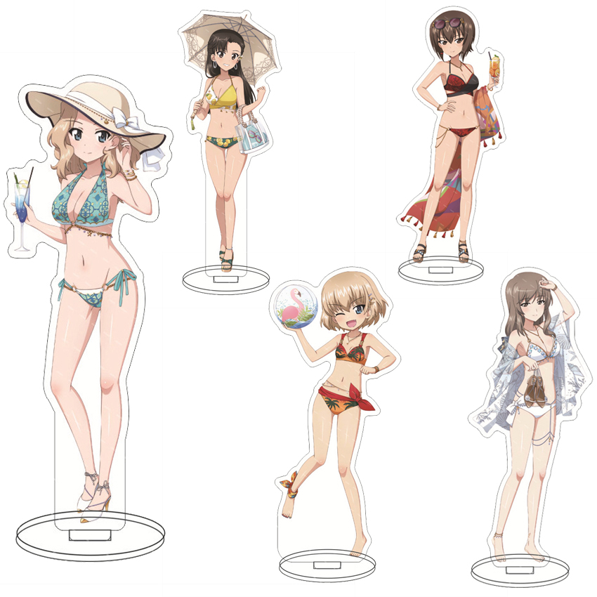 Anime Merchandise Toys - 16 センチメートルアニメアクリルスタンド少女と戦車西住美穂武部沙織いすゞハナ秋山ゆかりコスフィギュア装飾品ギフト