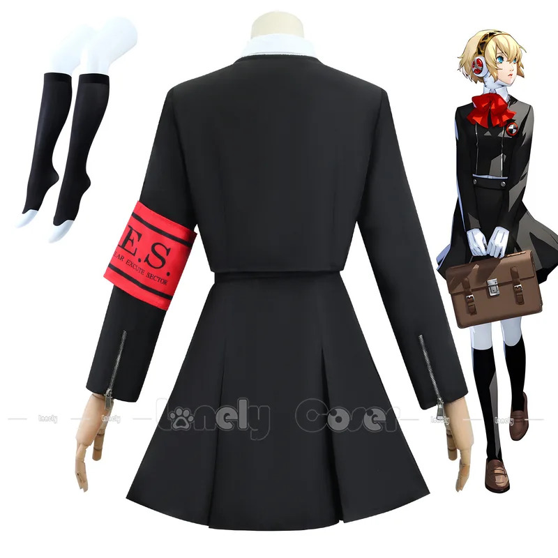 Anime Merchandise For Women - CyAigis コスプレ衣装ウィッグアニメペルソナ 3 エイジスドレス制服ストッキング女神転生シャツスカートハロウィンパーティー女の子女性