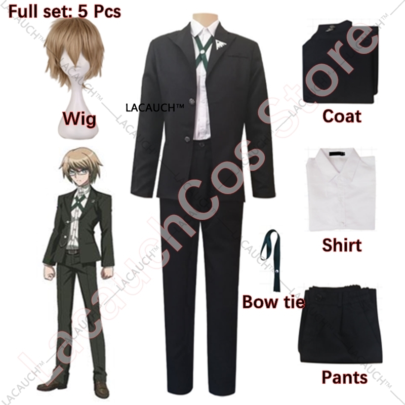 Anime Merchandise For Women - アニメダンガンロンパ暁夜トガミコスプレ衣装ショートウィッグダンガンロンパ男性女性制服ジャケットシャツパンツハロウィン衣装