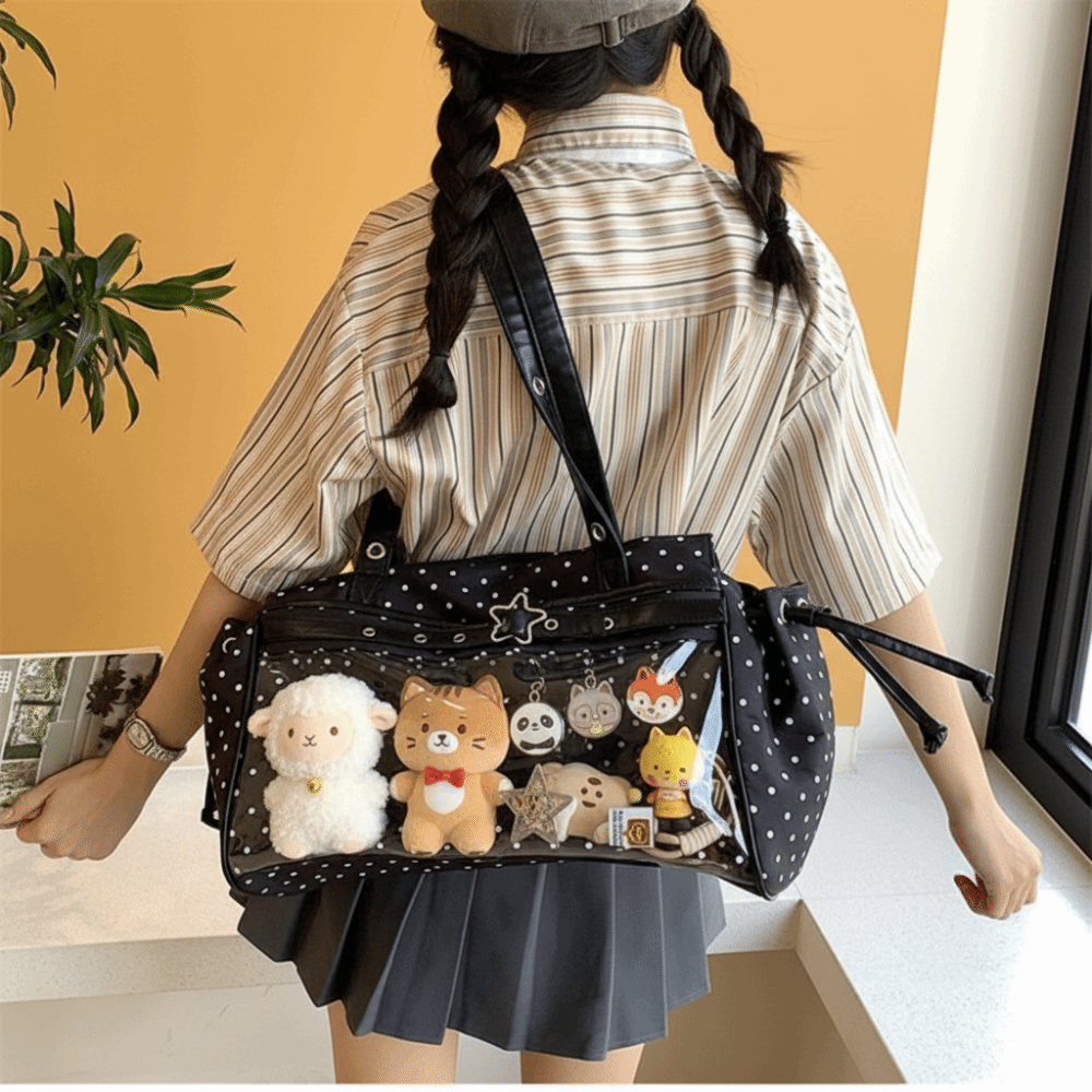 原宿ポルカドット Itabag Y2K バッジディスプレイ  - Anime Merchandise For Men のレビューと価格