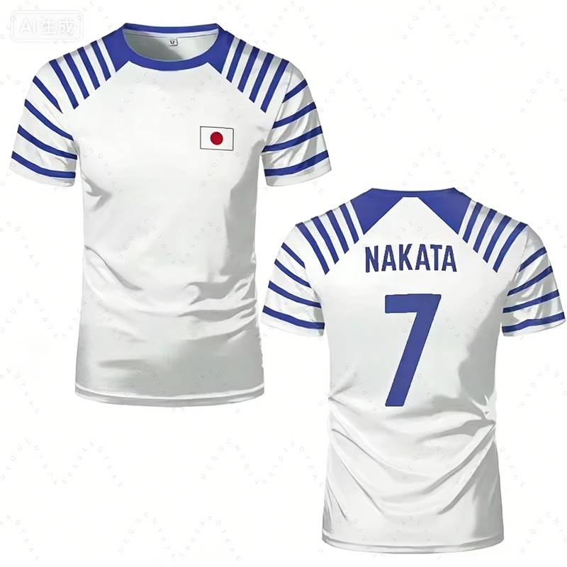 2026 ホットキャプテン翼アニメ男性女性 Tシャツ日本国旗 - Anime Merchandise For Women のレビューと価格