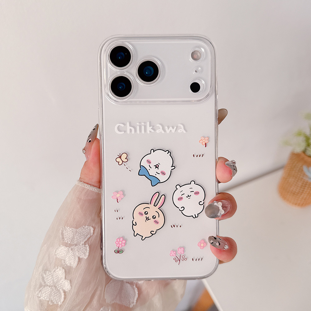 可愛い漫画日本のアニメ「ちいかわ」うさぎハチワレ透明スマホケ - Phone Case Anime のレビューと価格