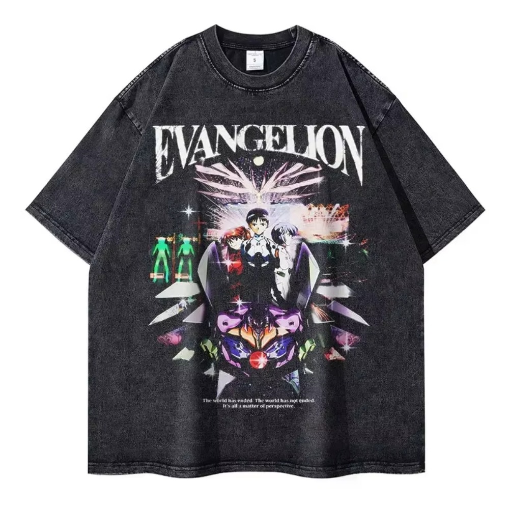 特大メンズ Tシャツ服 EVA アニメストリートブランドヴィ - Anime Merchandise For Women のレビューと価格
