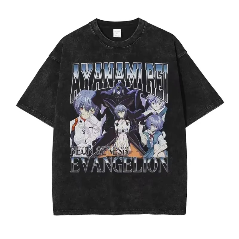 特大メンズ Tシャツ服 EVA アニメストリートブランドヴィ - Anime Merchandise For Women のレビューと価格