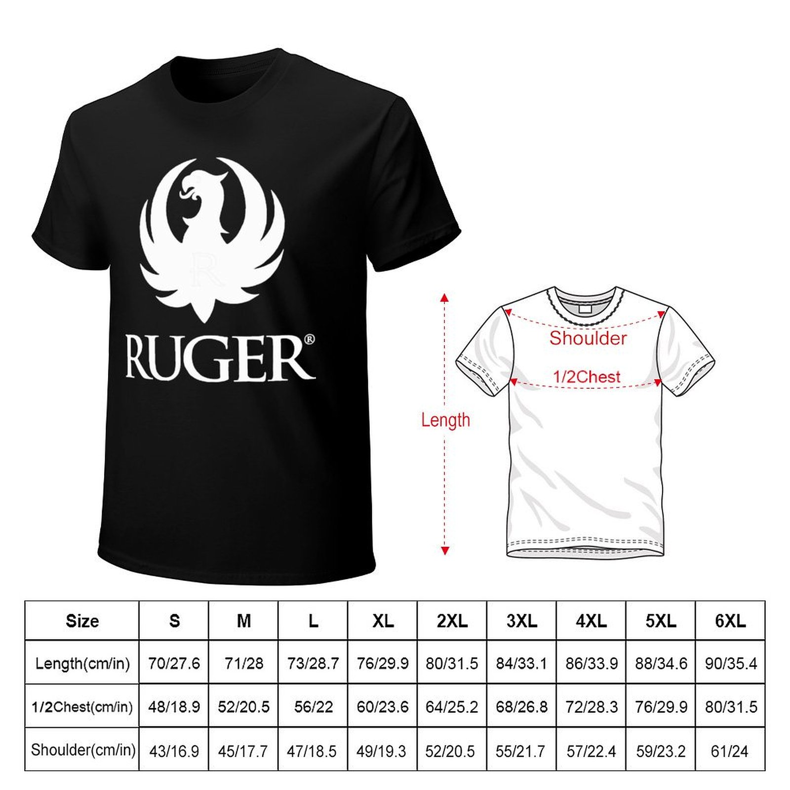 Rugerのロゴ入りグッズTシャツ、メンズ向けアニメTシャツ - Anime Merchandise For Men のレビューと価格