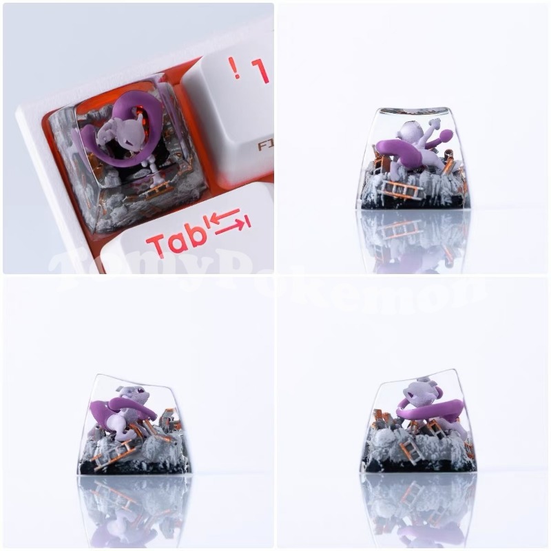 樹脂製メカニカルキーボード,ポケモンキーボード,mewtwo - Keycap Artisan Anime のレビューと価格