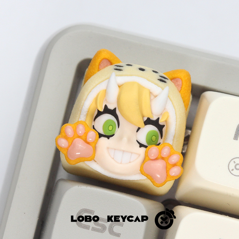 リリス、猫、犬をモチーフにした、職人技が光るレジン製キーキャ - Keycap Artisan Anime のレビューと価格