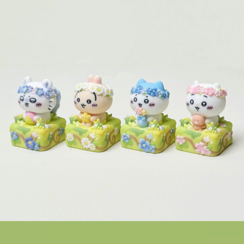 ちいかわハチワレうさぎかわいいアニメ漫画キーキャップ春の日花 - Keycap Artisan Anime のレビューと価格