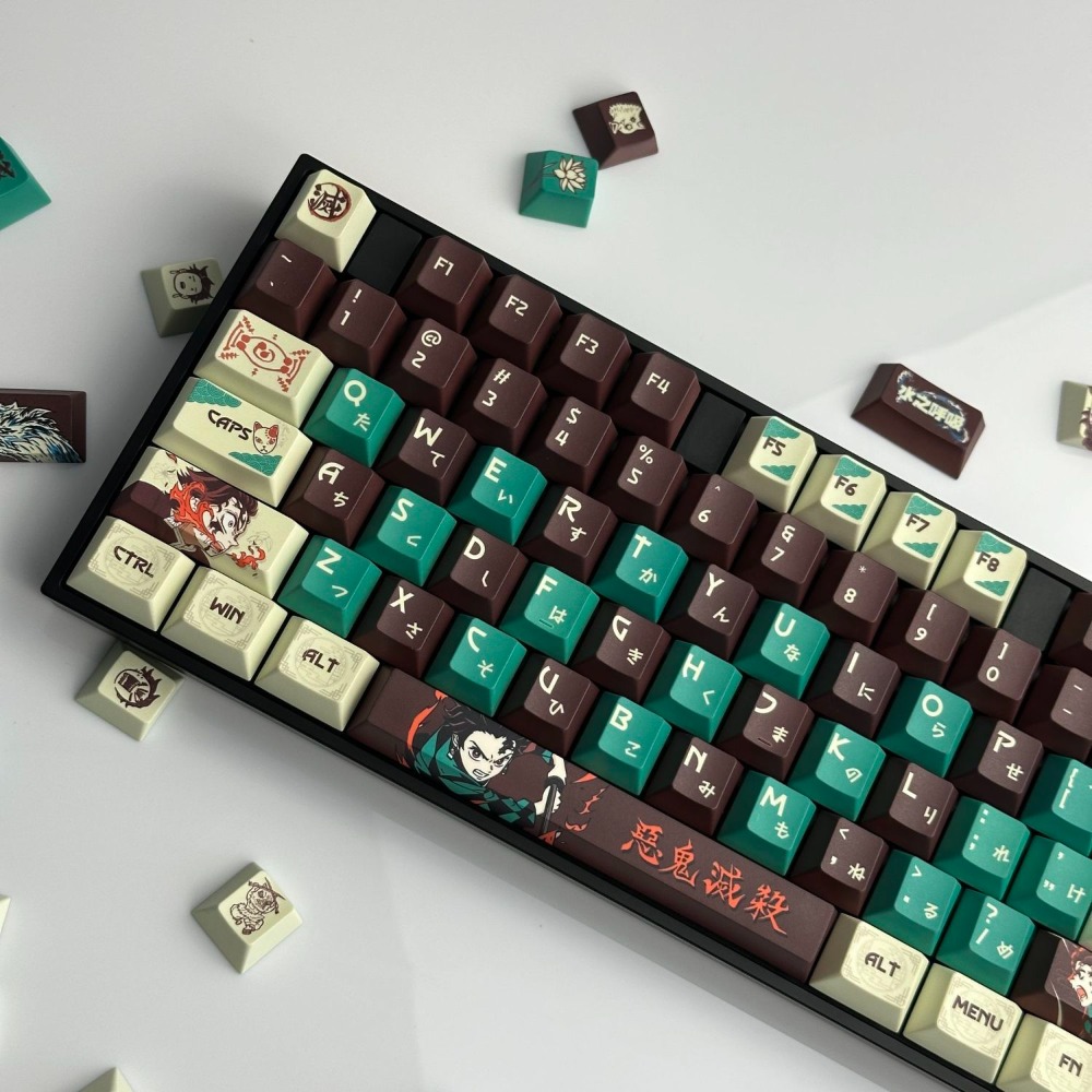 デーモンスレイヤーキーキャップ竈門炭治郎PBT染料昇華OEM - Keycap Artisan Anime のレビューと価格