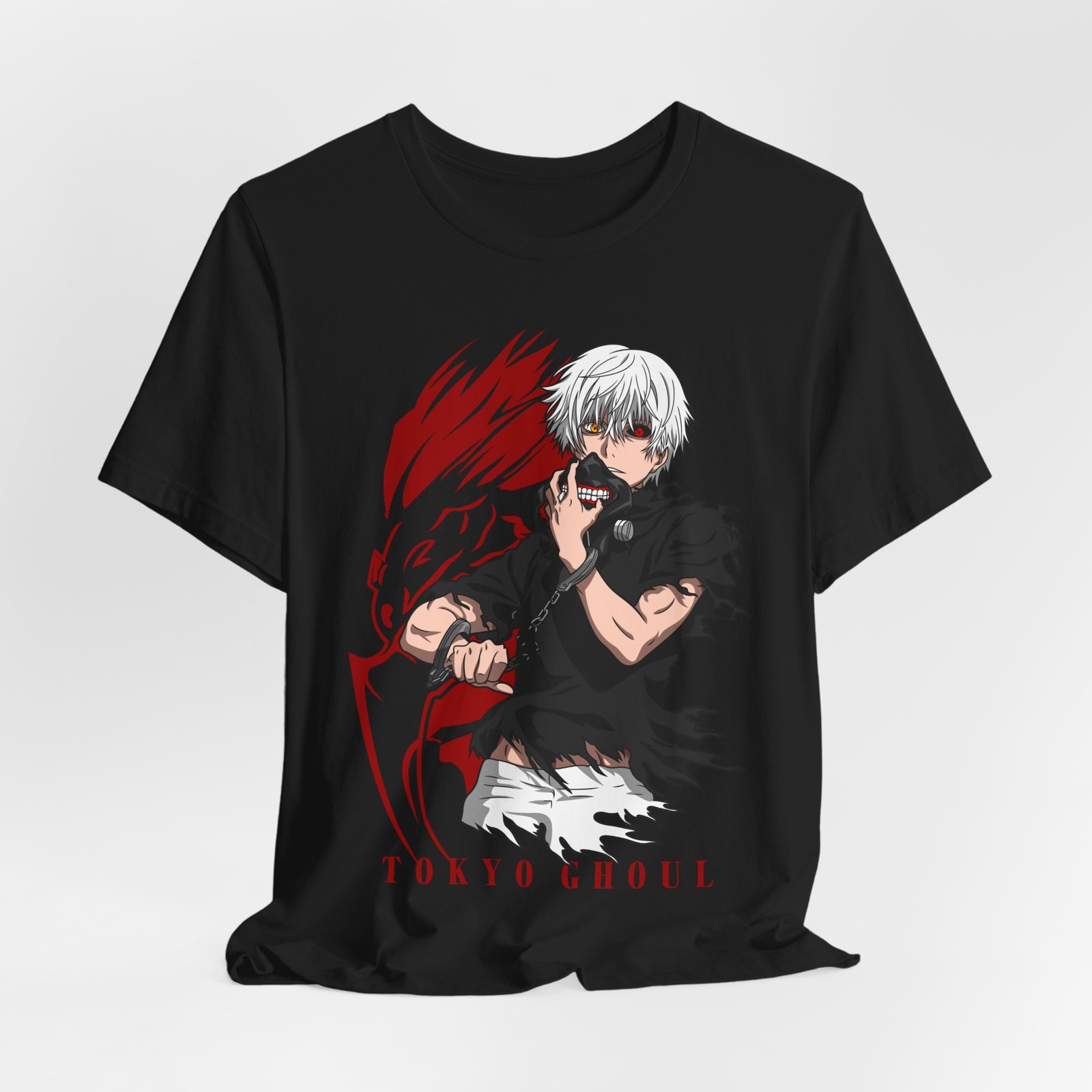 東京喰種アニメTシャツ、ユニセックス半袖Tシャツ、ファングッ - Anime Merchandise For Men のレビューと価格