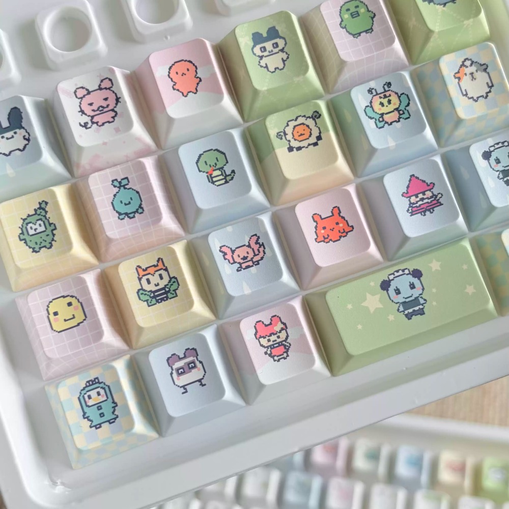アニメ電子ペットキーキャップセット PBT キーボードキャッ - Keycap Artisan Anime のレビューと価格