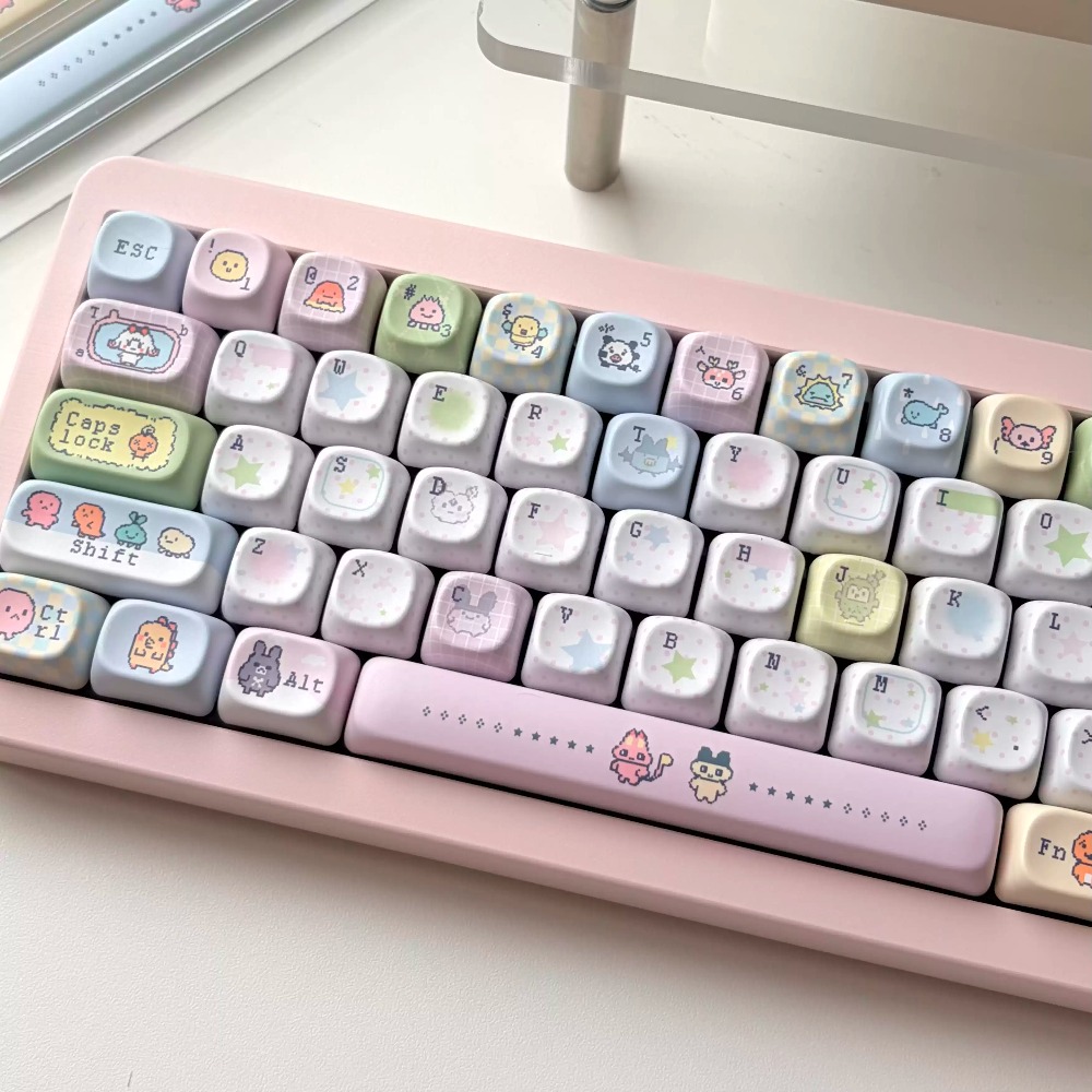 アニメ電子ペットキーキャップセット PBT キーボードキャッ - Keycap Artisan Anime のレビューと価格