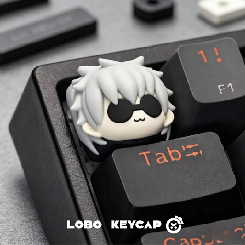 呪術廻戦、五条悟、職人技によるキーキャップ、レジン製、カスタ - Keycap Artisan Anime のレビューと価格