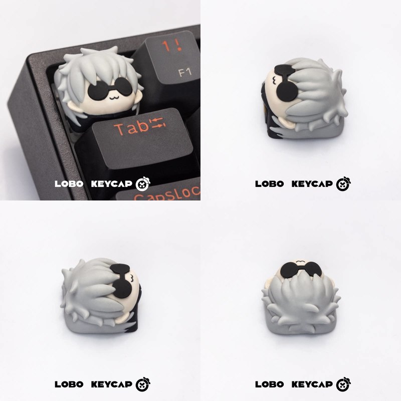 呪術廻戦、五条悟、職人技によるキーキャップ、レジン製、カスタ - Keycap Artisan Anime のレビューと価格