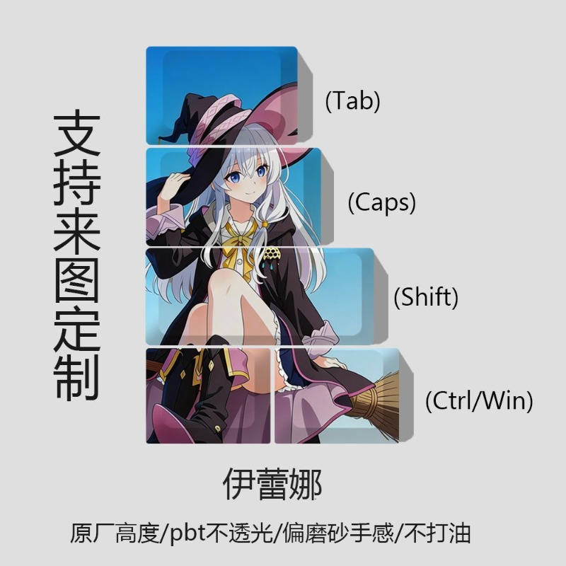 オリジナルエライナテーマアニメキーキャップメカニカルキーボー - Keycap Artisan Anime のレビューと価格
