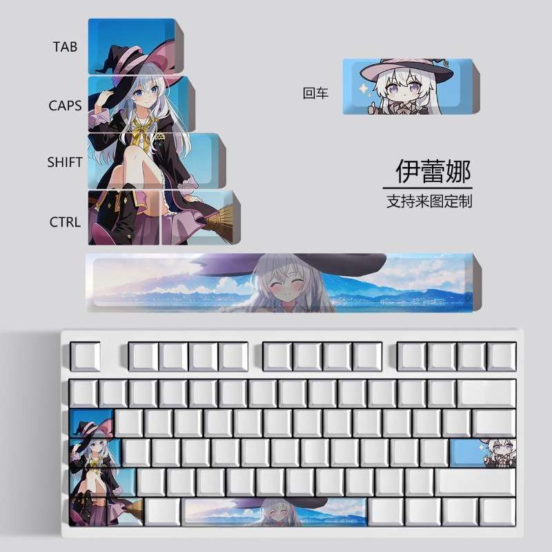 オリジナルエライナテーマアニメキーキャップメカニカルキーボー - Keycap Artisan Anime のレビューと価格